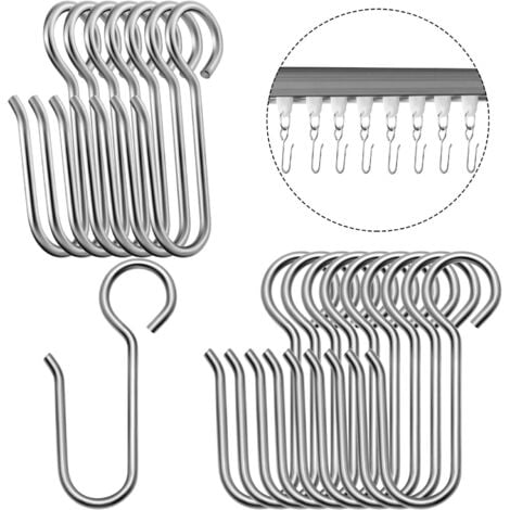 SHINING HOUSE Rail hook - metal curtain Small hook - stainless steel curtain hook - curtain for Rail - ceiling curtain (60)