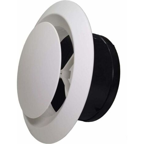 SHINING HOUSE Rejilla de ventilación de techo redonda para conducto de 150 mm, salida de aire de pared ajustable (6 pulgadas)