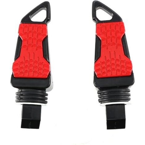 SHINING HOUSE Reposapiés para asiento trasero de motocicleta, pedal trasero, clavija de metal para scooter, pieza de repuesto de modificación universal para bicicleta, accesorio (rojo)