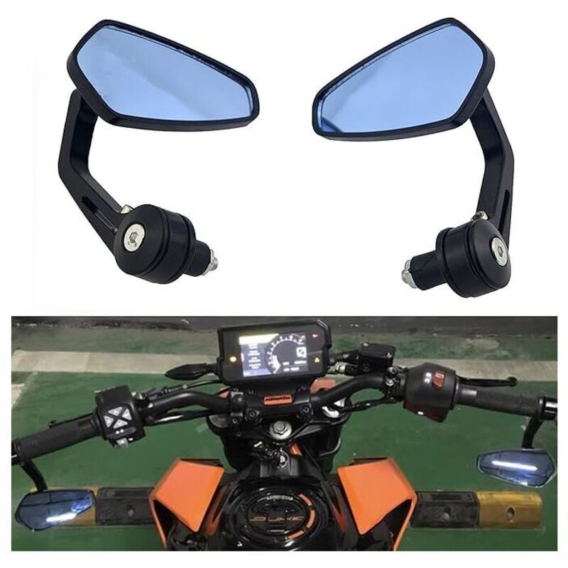 Shining House - Rétroviseurs Moto,7/8' 22mm Retroviseur Moto Embout de Guidon, Anti-Glare Moto Rétroviseurs Latéraux, Retro Retroviseur de moto
