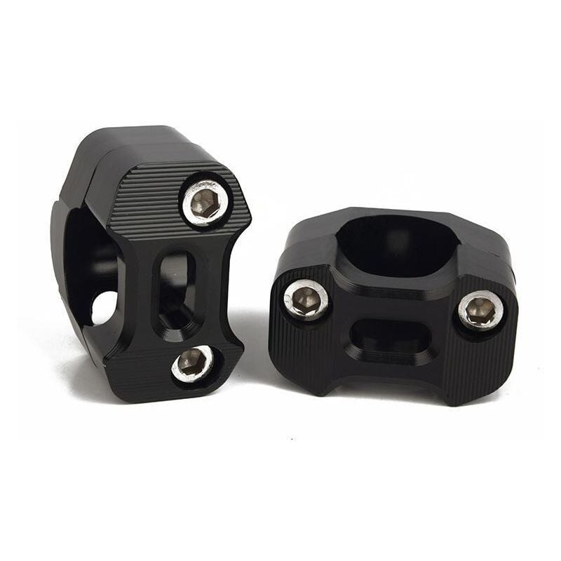 Shining House - Risers de guidon de moto 1-1/8 pouce 28mm Universal Handle Bars Mount Clamp Fit pour la plupart des motos, Dirt Bike, vtt (Noir)