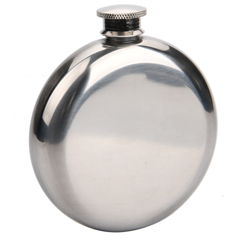 Shining House - Round Alcohol Bottle, 5 oz/140ml Stainless Steel Hip Flask, Alcohol Hip Flask, Portable Hip Flask for Storing Wine, Whiskey, Male