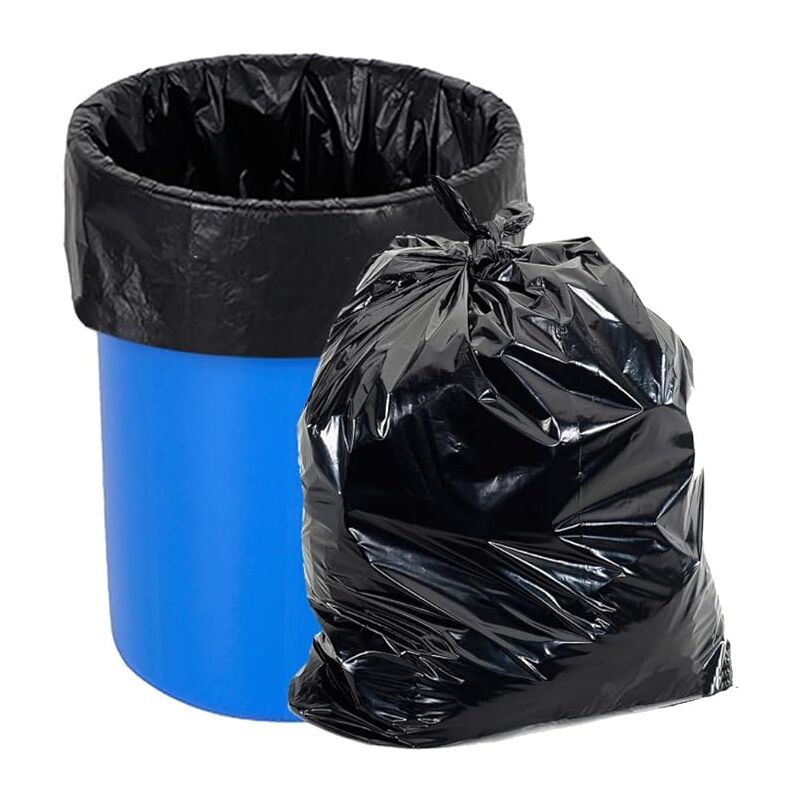 SHINING HOUSE Sacs poubelle 20 litres poubelle haute à lien coulissant, sacs poubelle extra résistants à l'usure, sacs poubelle noirs sacs poubelle