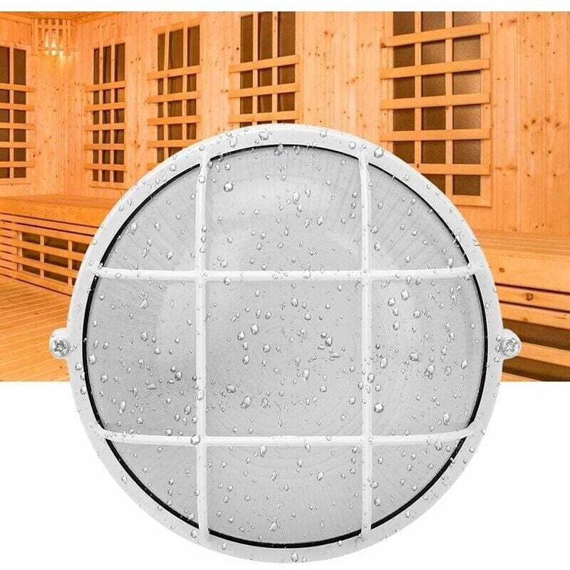 Shining House - Sauna lampe-déflagrant Anti-haute température humidité Preuve ronde Lampe Accessoire for E27 fil Sauna,17.58.2cm