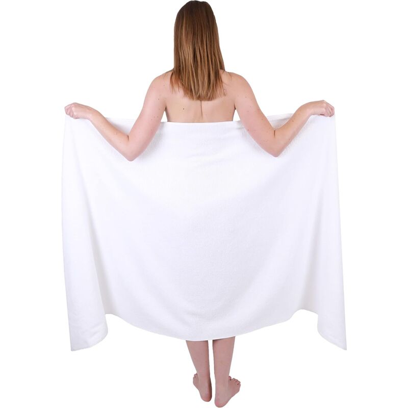 Serviette de Bain 100x200 cm Blanc - Shining House