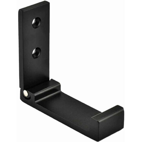 SHINING HOUSE Set mit 6 faltbaren Kleider-, Taschen-, Hut- und Schlüsselhaken, robuster Aluminium-Kopfhörer- oder Wandhaken zur Wandmontage (schwarz)…