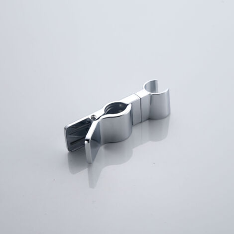 SHINING HOUSE Soporte de cabezal de ducha de aleación de zinc ajustable Soporte de ducha de mano reemplazable 20-29MM Soporte de cabezal de ducha cromado ajustable para bañera de baño (plata)