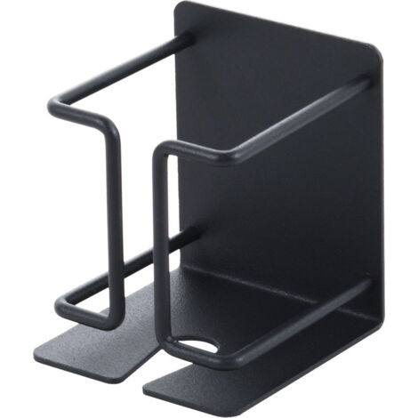SHINING HOUSE Soporte de pared para afeitadora eléctrica, soporte autoadhesivo, almacenamiento de acero inoxidable para afeitadora eléctrica, baño, ducha, color negro