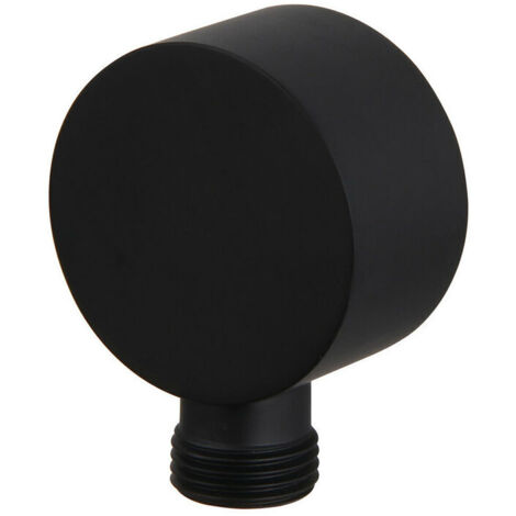 SHINING HOUSE Soporte para cabezal de ducha de mano de montaje en pared, color negro mate, soporte para cabezal de ducha de latón