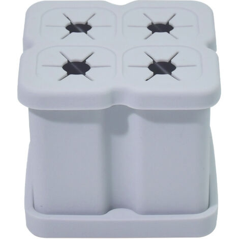 SHINING HOUSE Soporte para cepillo de dientes y pasta de dientes Soporte para cepillo de dientes, soporte para cepillo de dientes utilizado en el baño y la ducha para almacenar 4 orificios de almacena