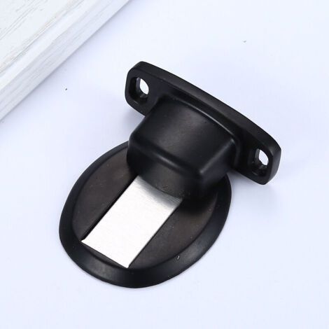 SHINING HOUSE Starker magnetischer Türschnäpper, robuste Türklemme aus Metall mit versteckter Bodenschraube, 2 Stück, schwarz