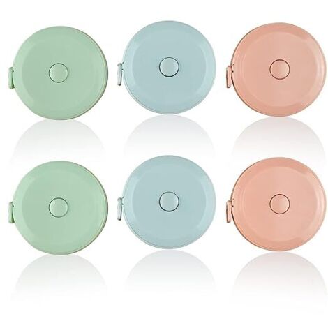 SHINING HOUSE Stück Maßband, 1,5 m/60 Zoll Nähbandmaß, praktisches einziehbares Maßband, weiches Maßband zum Messen von Länge, Nähschnitten, Brust/Taille
