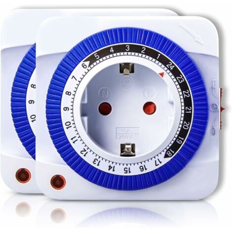 SHINING HOUSE Stück mechanische Timer-Steckdose, intelligenter Timer, hochtemperaturbeständiges flammhemmendes Material, geeignet zum Aufladen von Mobiltelefonen, Aufladen von Elektrofahrzeugen