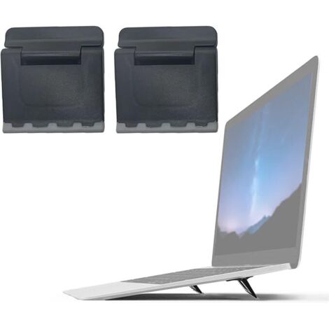 SHINING HOUSE Stück Mini-Laptop-Ständer, selbstklebender unsichtbarer Laptop-Ständer aus Kunststoff für Notebook und Tastatur (schwarz)