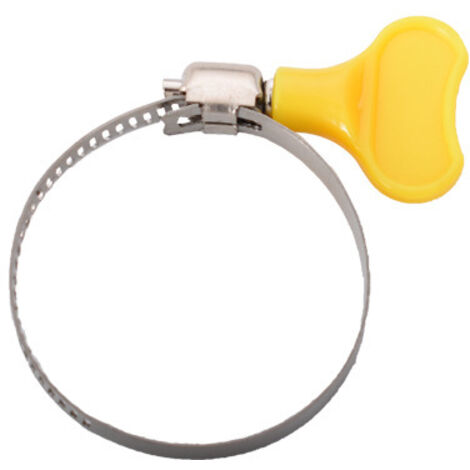 SHINING HOUSE Stück Schlauchschelle, verstellbare Edelstahl-Schlauchschelle, 21–38 mm Schlauchschelle, Schlauchschelle für Wasserrohr, Automobilrohr, Kabel, Schwimmbad, Wasserhahn (gelber Griff)