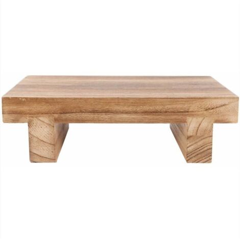 SHINING HOUSE Taburete de madera para mesita de noche, reposapiés móvil multiusos para interior y exterior, para el hogar y la sala de estar