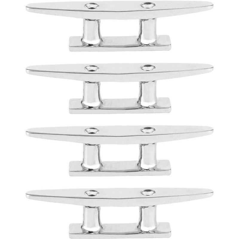 Shining House - Taquet de bateau, Qiilu Taquet de bateau, accessoire de corde d'amarrage de pont de quai de bateau en acier inoxydable 4Pcs