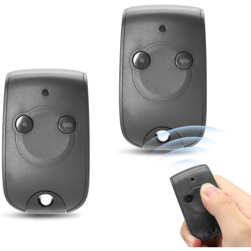 Shining House - Telecommande Portail Compatible avec , 433.92Mhzmhz Télécommande ns 2 Canaux Bip Portail Porte De Garage, 2 Moteurs (2)