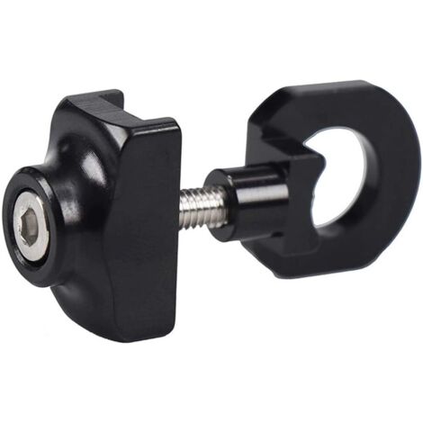 SHINING HOUSE Tensor de cadena de bicicleta negro, ajustador de cadena de bicicleta, fijación de abrazadera de aleación de aluminio, repuesto de bicicleta, polea flotante de resorte ajustable para bic