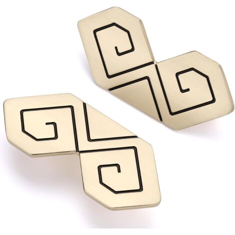 SHINING HOUSE Tirador para muebles, 4 piezas, tirador para muebles de cocina, 64 mm, dorado y negro, tirador para muebles de cocina, tirador para puerta de cocina, tirador dorado para cajón