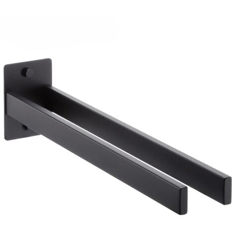SHINING HOUSE Toallero de baño doble  Toallero de pared de 40 cm  Toallero de baño de acero inoxidable pulido  Barra para toallas de baño
