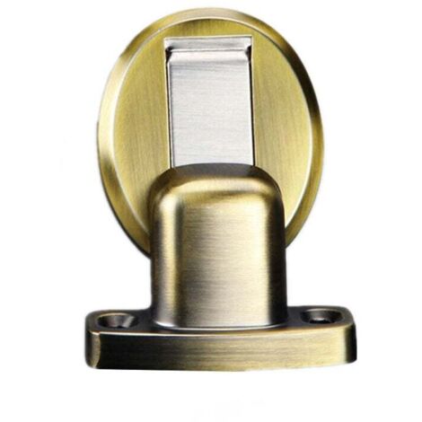 SHINING HOUSE Tope de puerta anticolisión con succión magnética, autoadhesivo, invisible, para suelo, apto para oficina, hogar, dormitorio, baño, restaurante u otros lugares (bronce verde)