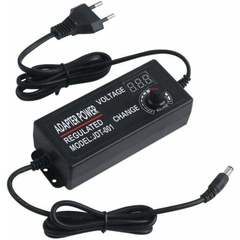 SHINING HOUSE Transformador de iluminación ajustable DC3-24V 3A 15W-72W Adaptador de fuente de alimentación conmutada con pantalla Controlador LED de 3A para entrada de tira LED CA 100 V-240 V