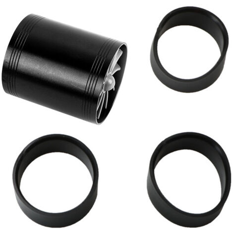 SHINING HOUSE Turbocompresor para automóvil, turbinas de ventilador de doble admisión, supercargador, ahorrador de combustible, turbocompresor, supercargador, ahorrador de combustible (negro)