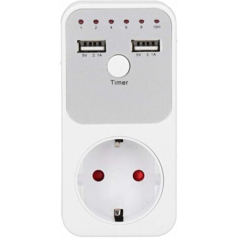 SHINING HOUSE USB-Timer, digitaler programmierbarer Ausgang, 24 Stunden, mechanischer Plug-in-Timer, intelligenter Timer, geerdete Steckdose, Aquarium-Schalter, Lüfterzubehör
