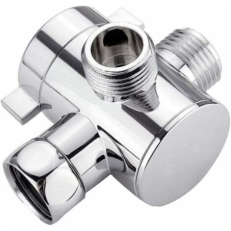 SHINING HOUSE Válvula desviadora de ducha de 1/2 pulg., adaptador de ducha con separador de agua multifunción, accesorio de repuesto para cabezal de ducha para baño