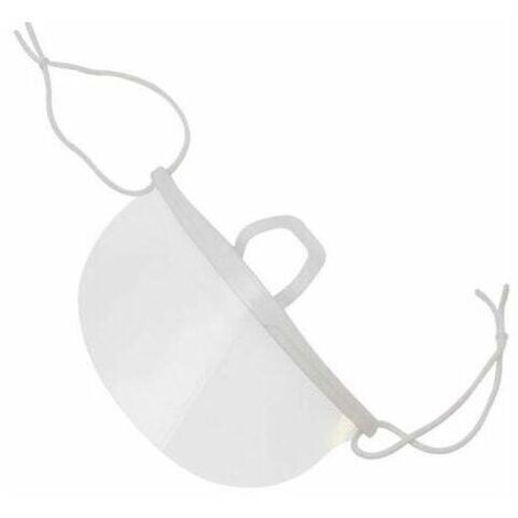 SHINING HOUSE Visera protectora reutilizable de 20 piezas en color blanco: cubre boca y nariz, protección facial antisalpicaduras y antisalpicaduras para hombres y mujeres