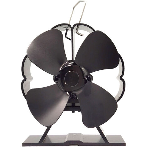 SHINING HOUSE Wärmebetriebener Holzofenventilator – 4 Flügel – leiser Ventilator – umweltfreundlich – für Zuhause – hocheffiziente Wärme