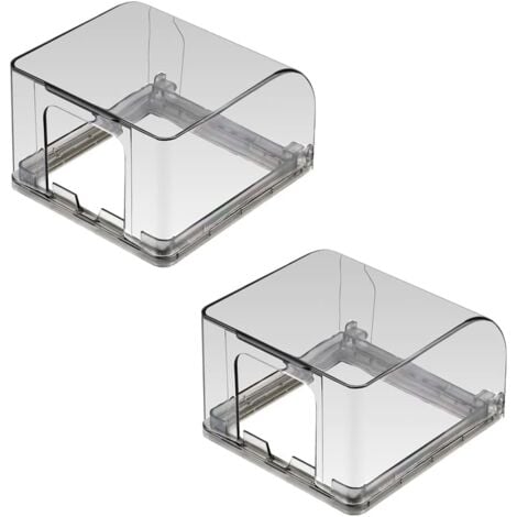 SHINING HOUSE Waterproof Socket Box 2Pcs Waterproof Socket Cover Wall Switch Socket Cover Kitchen Accessory Transparent 86 Type Universal Waterproof Cover Outlet Cover