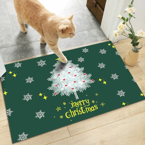 SHINING HOUSE Weihnachts-Eingangsmatte, dekorative Fußmatte für Weihnachten, Frohe Weihnachten-Muster