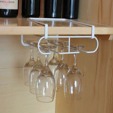 SHINING HOUSE Weinbecher-Ausstellungsständer unter dem Schrank zum Aufhängen von Stielgläsern, geeignet für die Aufbewahrung von Weingläsern für Bar, Küche, Club, Regal