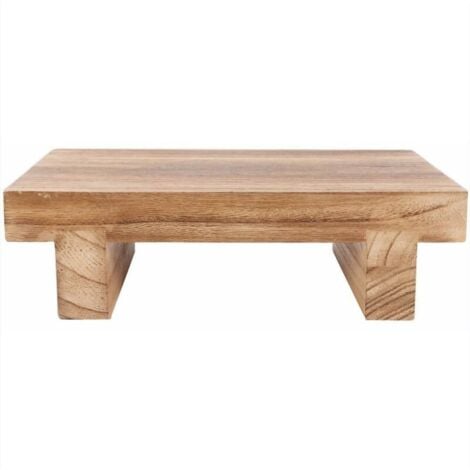SHINING HOUSE Wooden Bedside Step Stool for Indoor Outdoor Multipurpose Mobile Footrest for Home Living Room