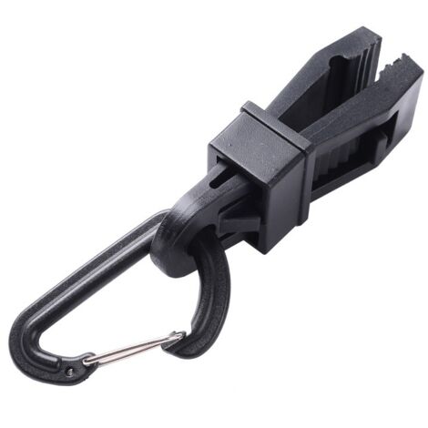 SHINING HOUSE Zeltplanen-Clip, 6 Stück, robuster Zelt-Clip für Camping, robuster Verschlussclip, schwarze Zeltklemme, Planenbefestigungen für Zelt-Markise, 8,5 x 3 cm