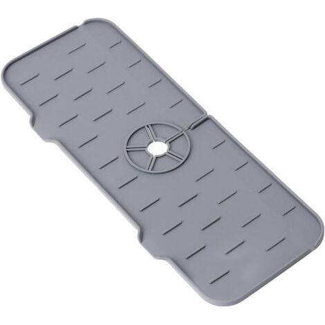 SHINING HOUSE4pcs Protection anti-éclaboussures pour évier de cuisine, poignée de robinet en silicone, bac récupérateur d'égouttement, tapis absorbant pour évier de cuisine, tapis d'évier pour salle d
