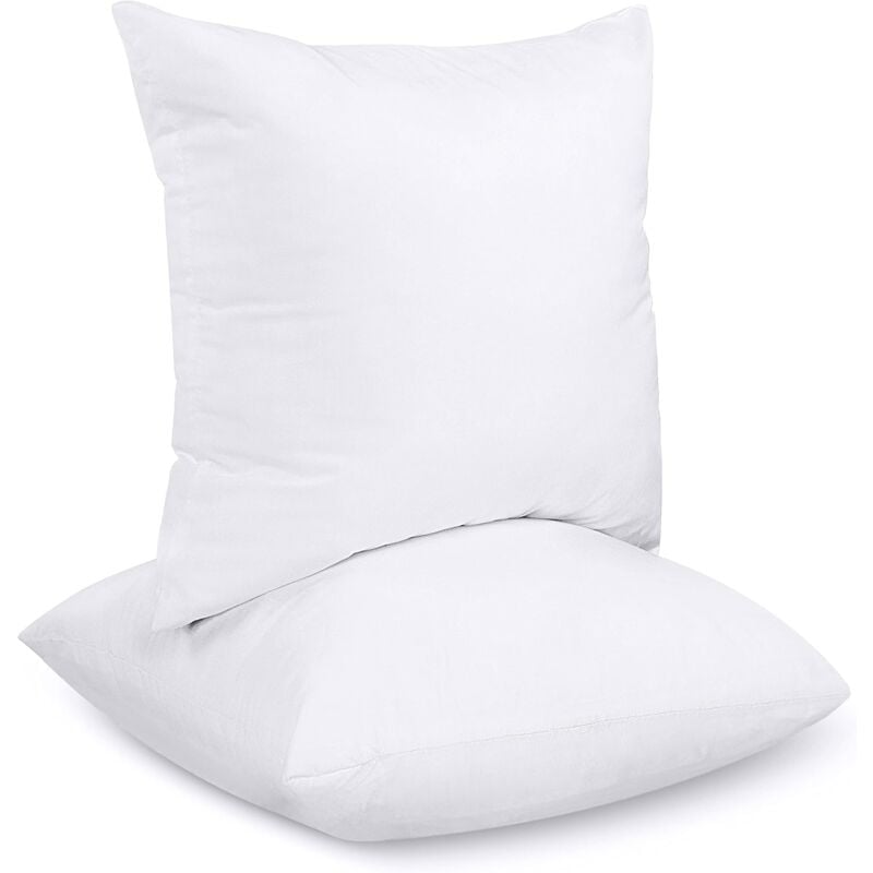 Shining House - Bedding Coussins de Garnissage 45 x 45 cm (Lot de 2), Coussin à Recouvrir, Oreillers Intérieur, Rembourrage Coussins (Blanc)