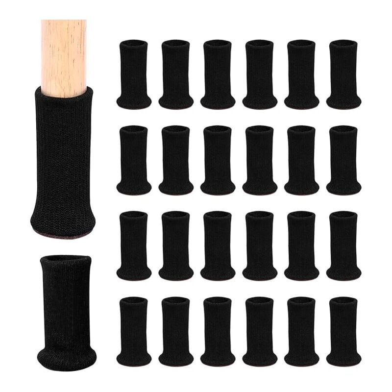 SHINING HOUSEChaussettes de chaise 24 pièces pour pieds de chaise, pieds de meubles, coussinets antidérapants, convient aux pieds de chaise de 1 à 2