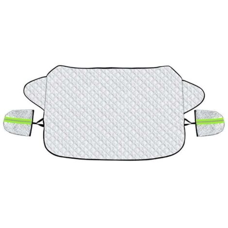 SHINING HOUSECouverture Pare Brise Voiture Protection Pare Brise Hiver Protege Pare Brise Magnétique Universelle Couverture Repliable pour Bache Voiture Anti Givre Neige UV Poussière Pluie (147x10