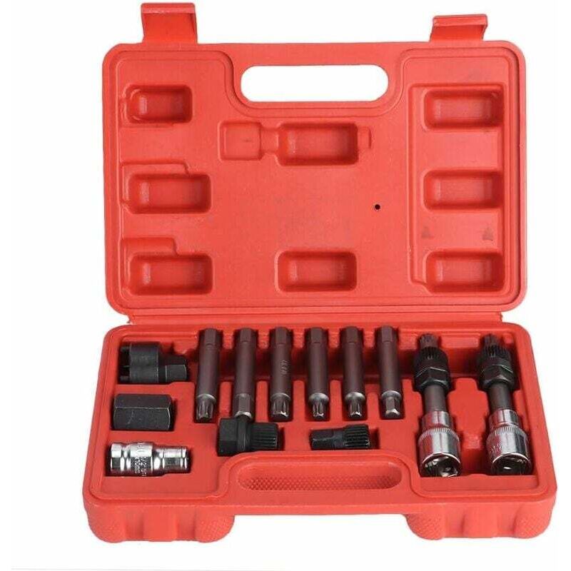 Shining House - Jeu d'outils de roue libre, outil de retrait de disque de volant d'inertie 13Pcs pour Mercedes