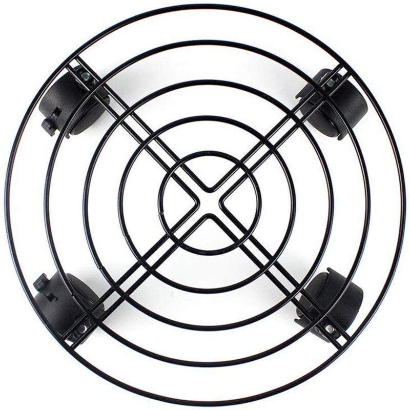 Support de pot de fleur et de plante en metal chariot caddie sur roues outils de jardin et de maison interieur exterieur,286cm,noir - Shining House