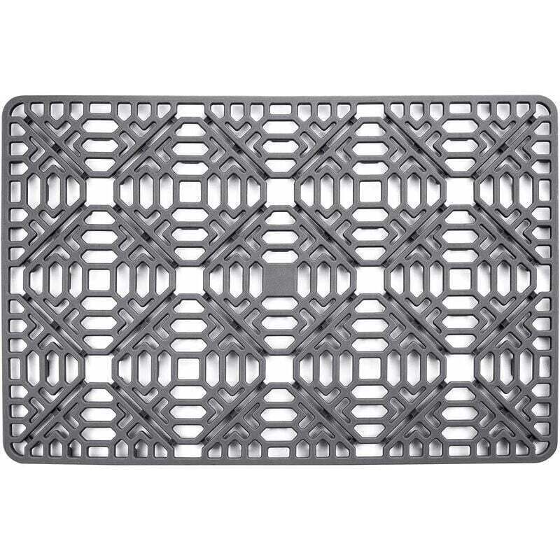 Shining House - Tapis d'évier de cuisine en silicone, excellent accessoire de grille de protection pour évier en acier inoxydable, évier de salle de