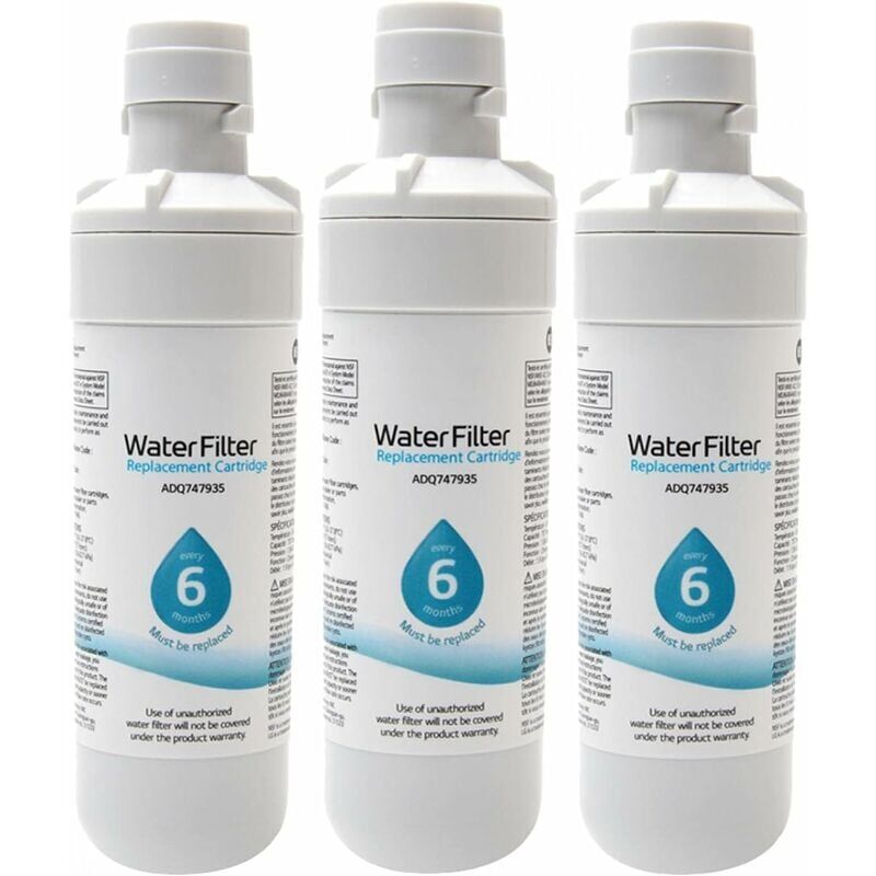 Lot de 3 LT1000P Filtre à eau externe universel pour réfrigérateur Kenmore9980 Blanc