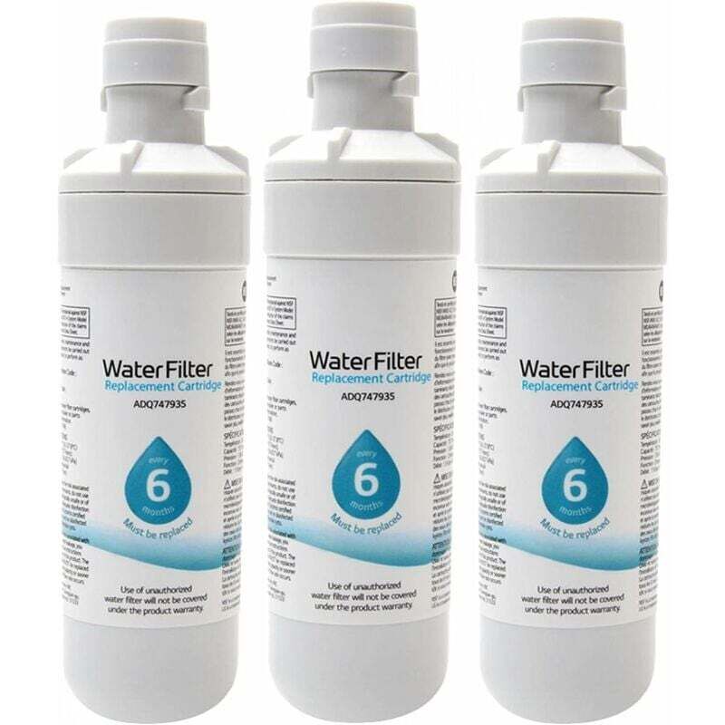 Shining House - Lot de 3 LT1000P Filtre à eau externe universel pour réfrigérateur Kenmore9980 Blanc