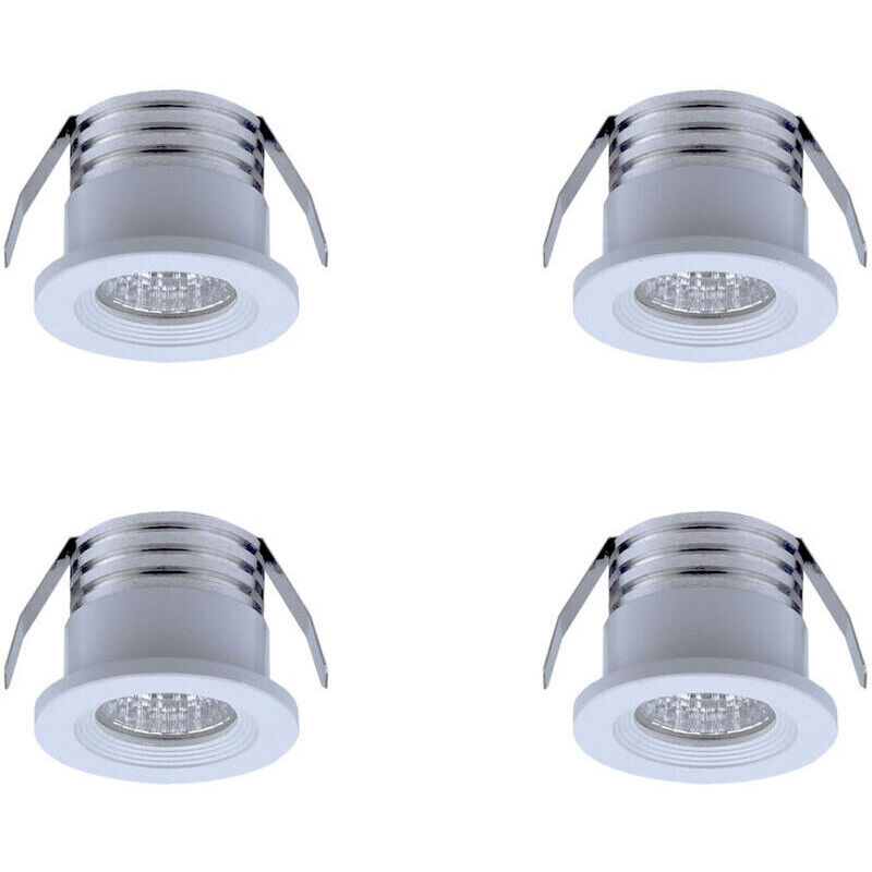 Shining House - Lot de 4 mini spots led encastrables, 3 w, Lumière neutre Blanc