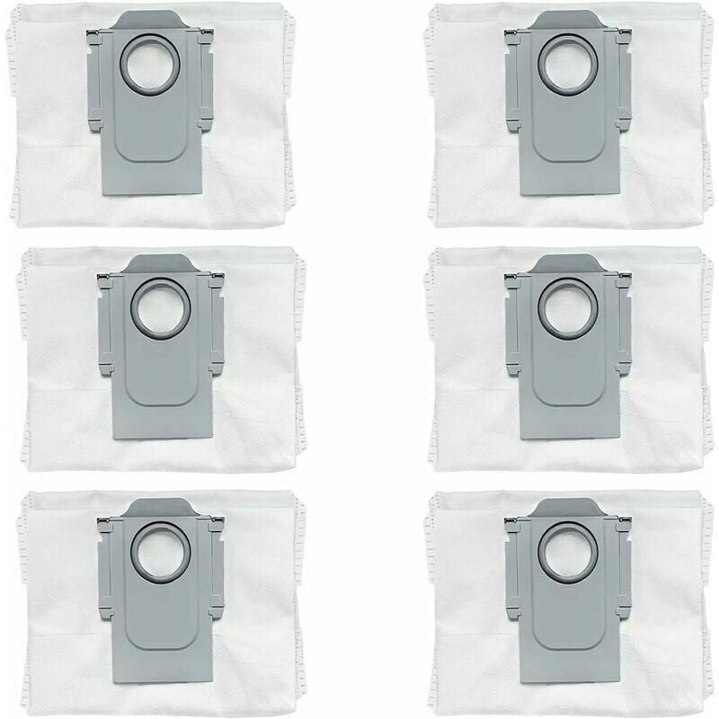 Lot de 6 sacs à poussière pièces de rechange accessoires pour Xiaomi Roborock Q7 Max Q7 Max+ Q5+ Roborock S7 Pro Ultra S7 MaxV Ultra Robot Aspirateur