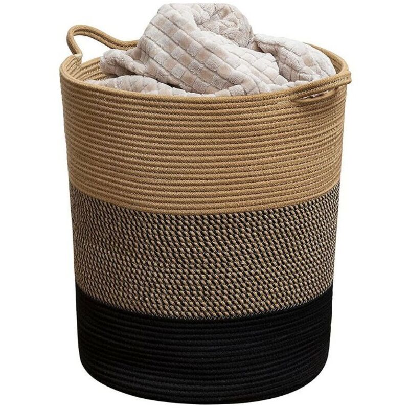 Panier à linge Panier de rangement tissé Panier de rangement pour vêtements en corde de coton Panier à linge sale transfrontalier Panier à linge sale