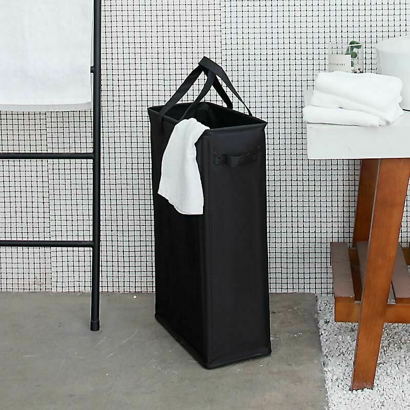 Panier à linge ultra-fin, panier à linge portable à long manche, panier à linge pliable et sac à linge rectangulaire étroit, organisation des
